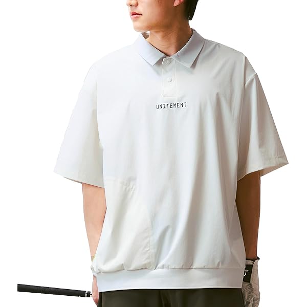 Amazon.co.jp: [UNITEMENT] ゴルフウェア モックネックシャツ 半袖